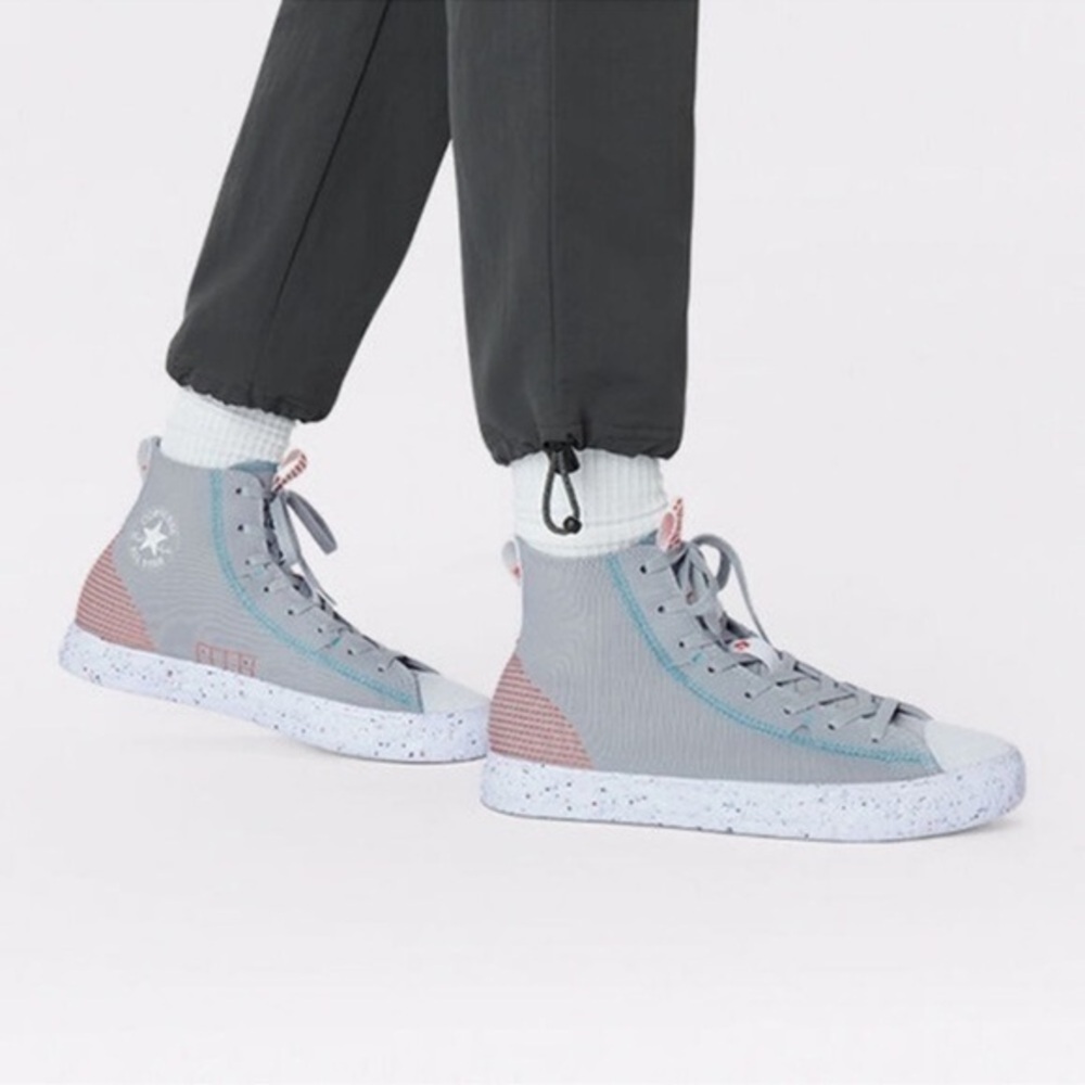 CONVERSE CRATER HI TOP SUMMER DAZE ASH STONE CANVAS RENEW SNEAKERS SIZE 8